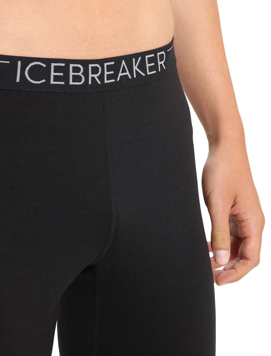 Black Men's Icebreaker Merino 200 Oasis Thermal Shorts | USA 1111VRWD